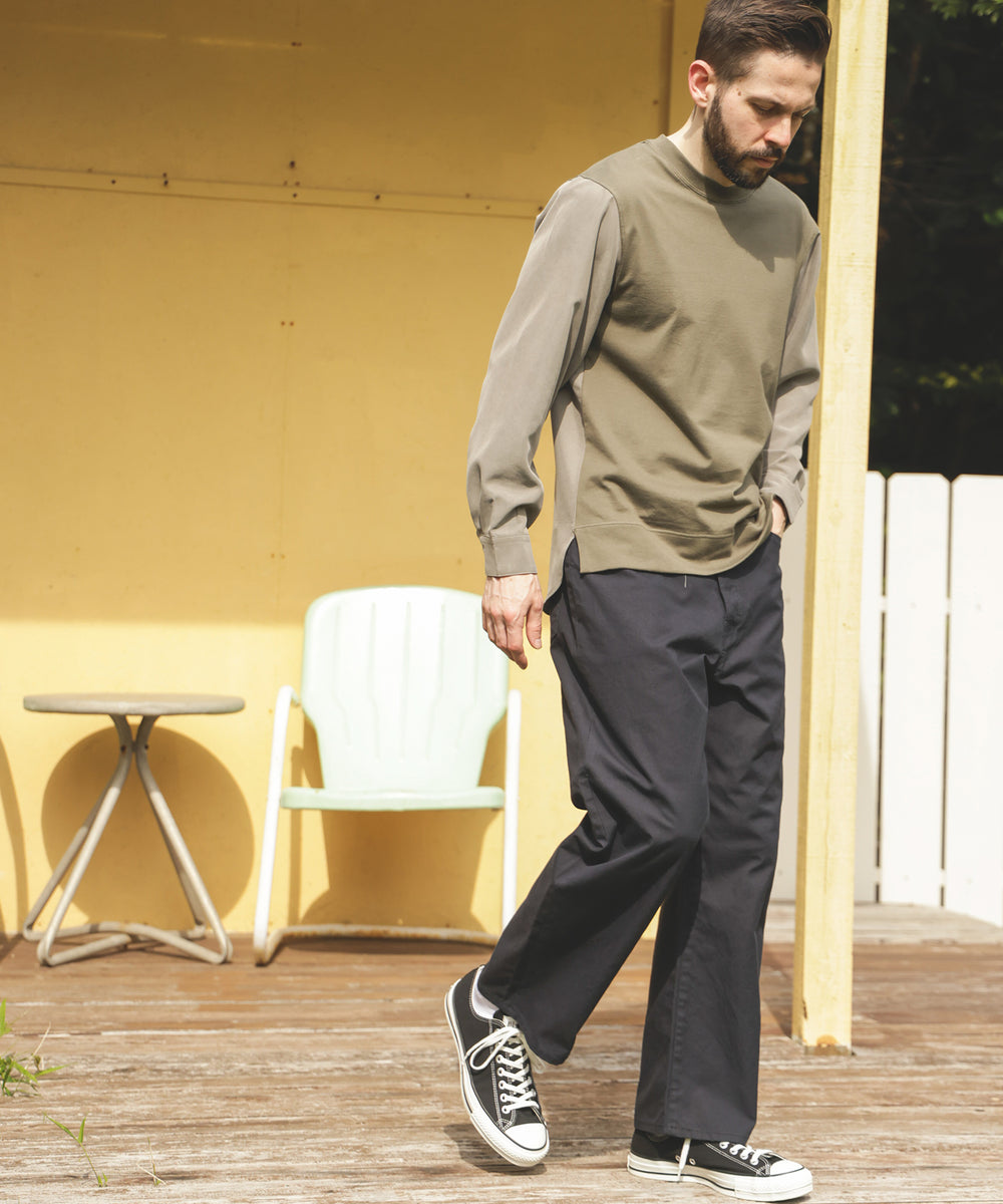GERMAN DUCK / WASHED WIDE STRIGHT PANTS / M253110