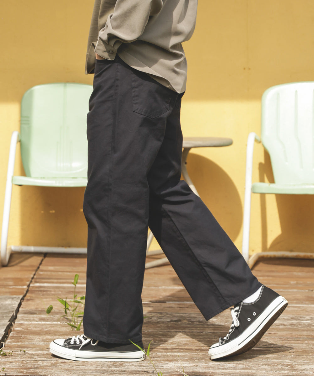 GERMAN DUCK / WASHED WIDE STRIGHT PANTS / M253110
