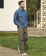 6oz DENIM / BLEACH WASH SERVICEMAN SHIRT / M253105