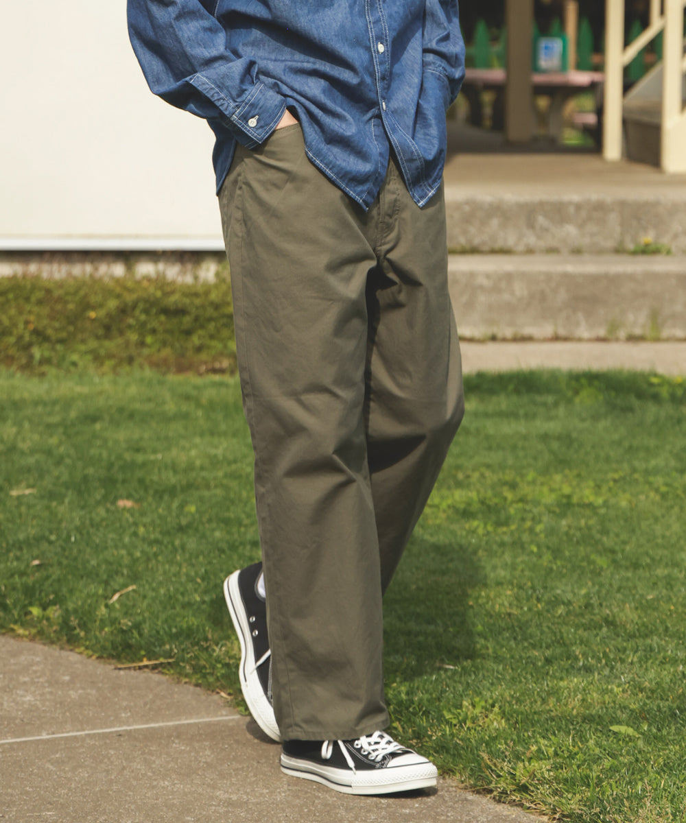 GERMAN DUCK / WASHED WIDE STRIGHT PANTS / M253110