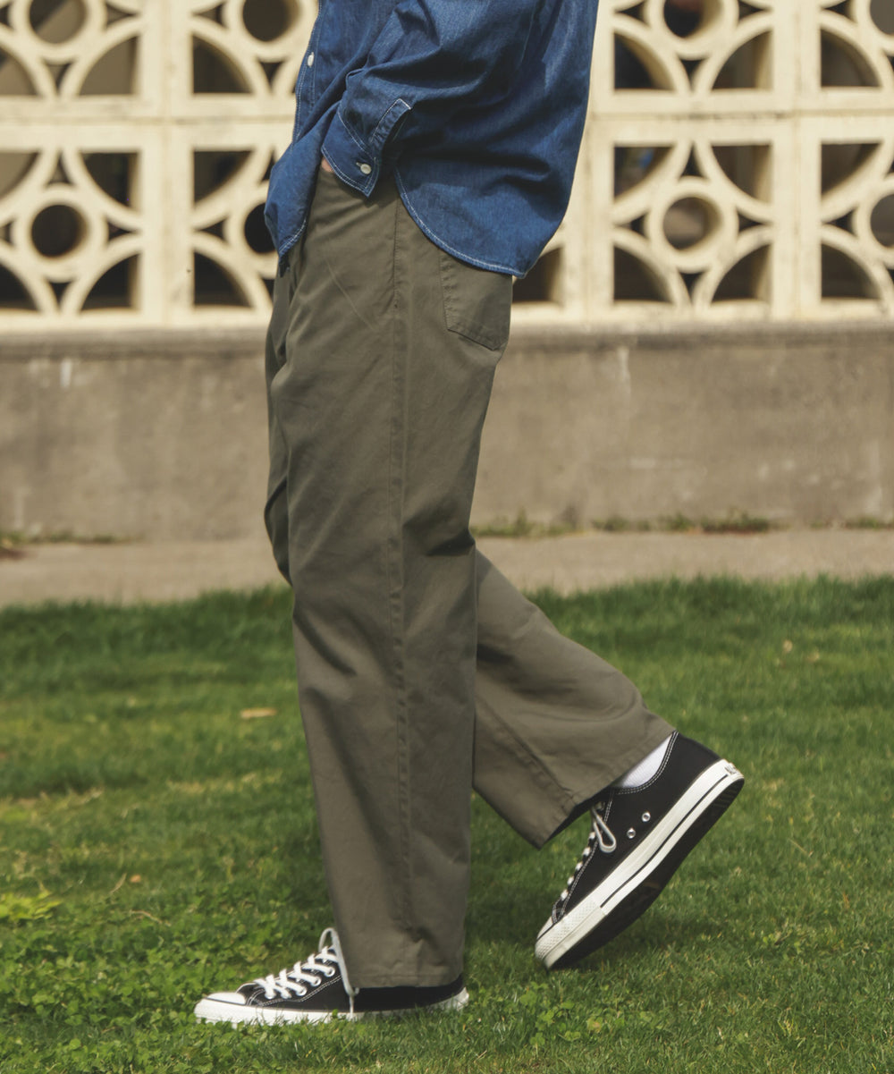 GERMAN DUCK / WASHED WIDE STRIGHT PANTS / M253110