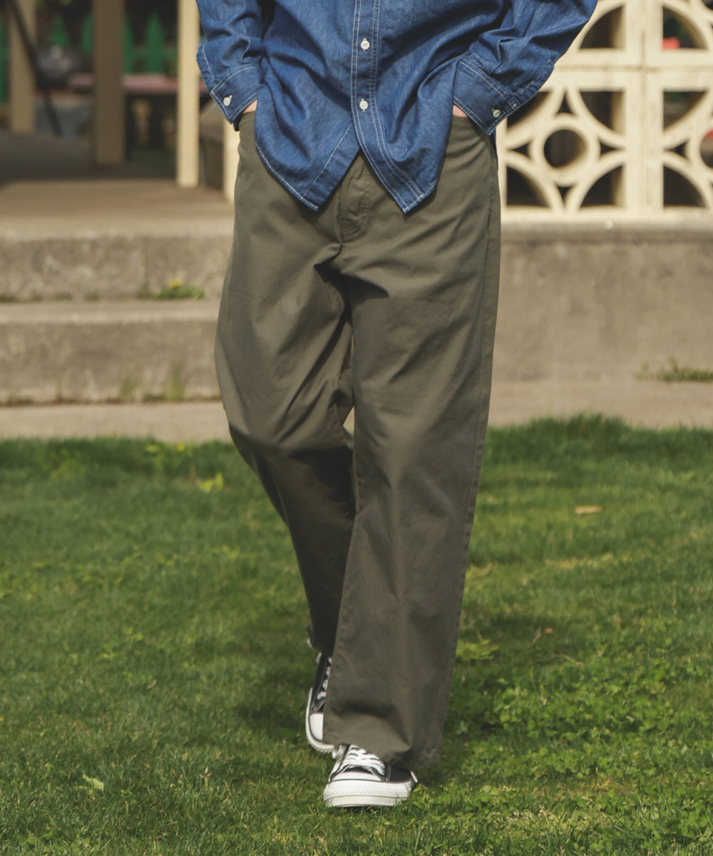 GERMAN DUCK / WASHED WIDE STRIGHT PANTS / M253110