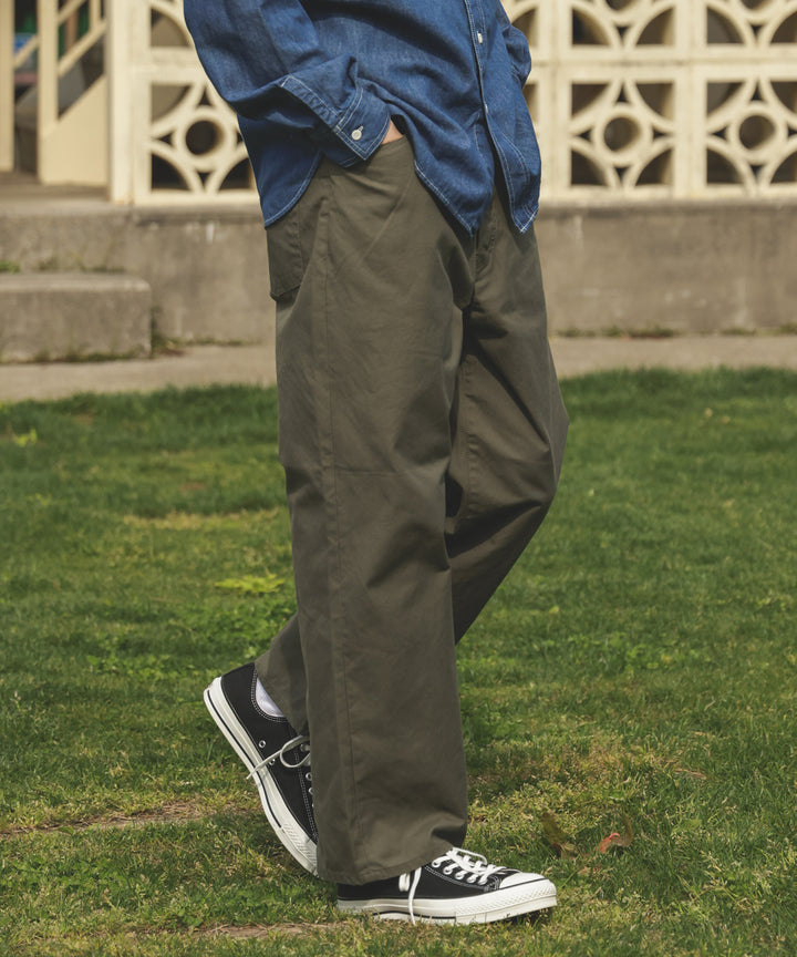 GERMAN DUCK / WASHED WIDE STRIGHT PANTS / M253110