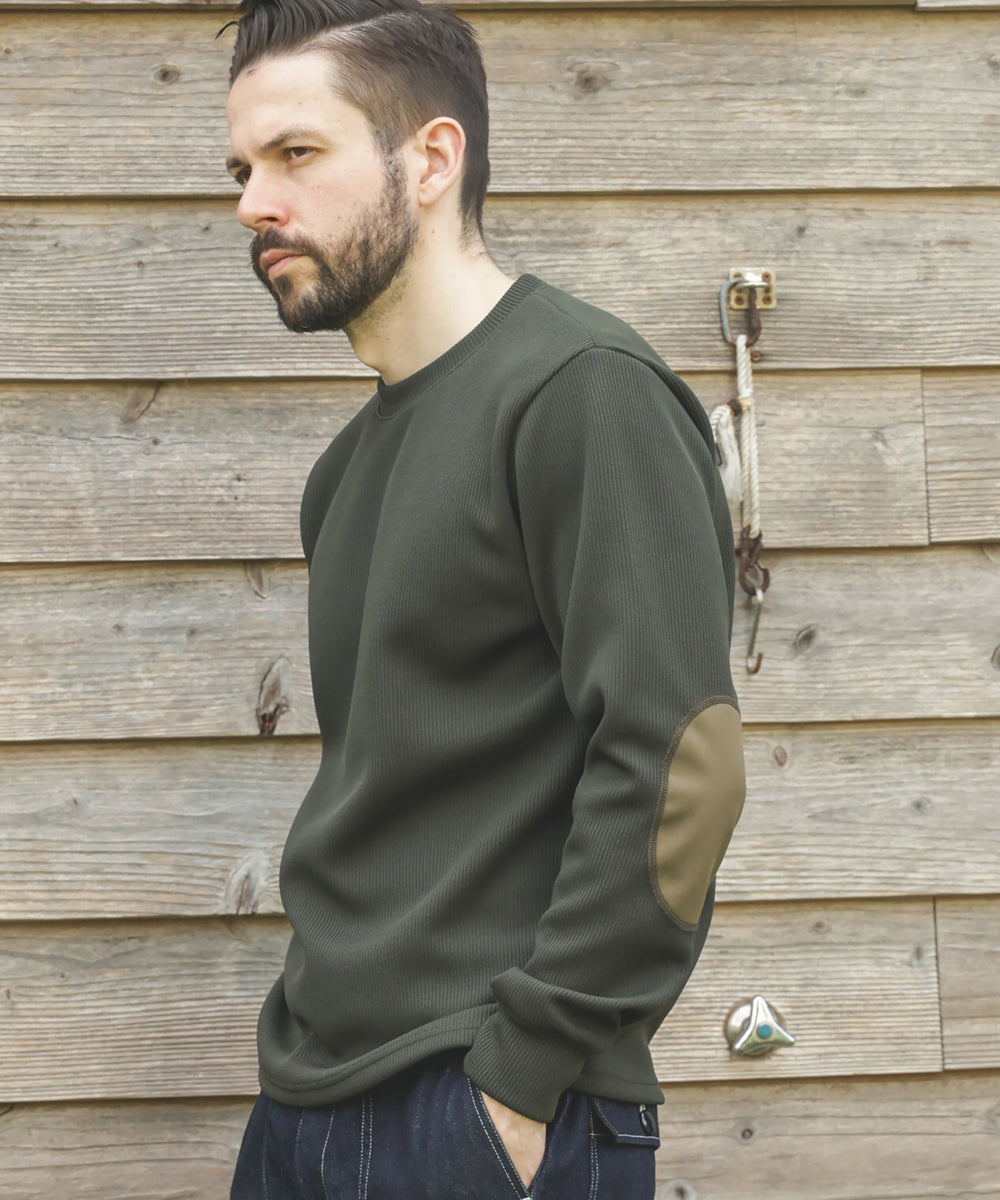 AZE POLYESTER / ELBOW PATCH SHIRT / M253127