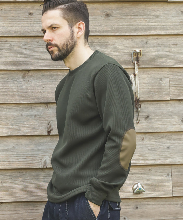 AZE POLYESTER / ELBOW PATCH SHIRT / M253127