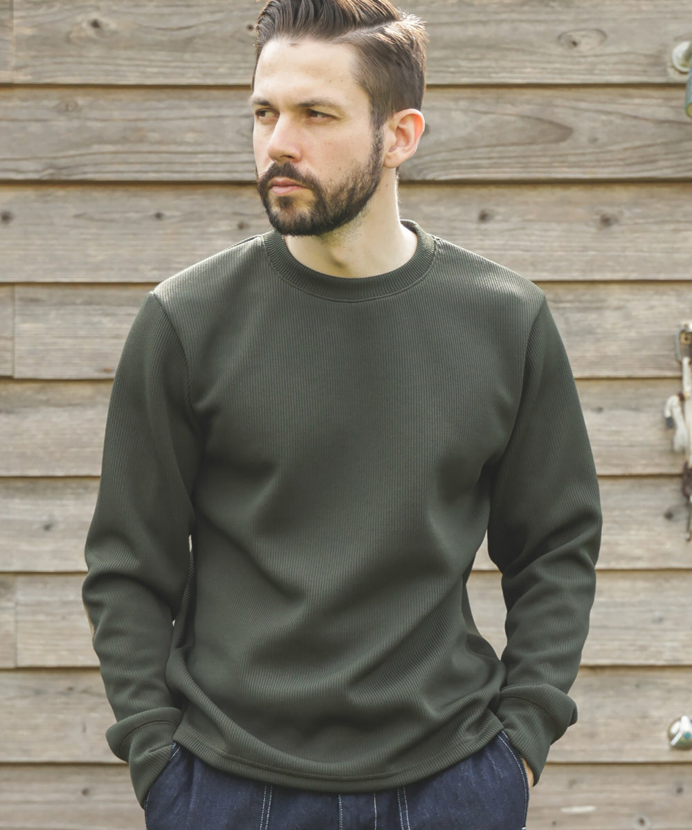 AZE POLYESTER / ELBOW PATCH SHIRT / M253127