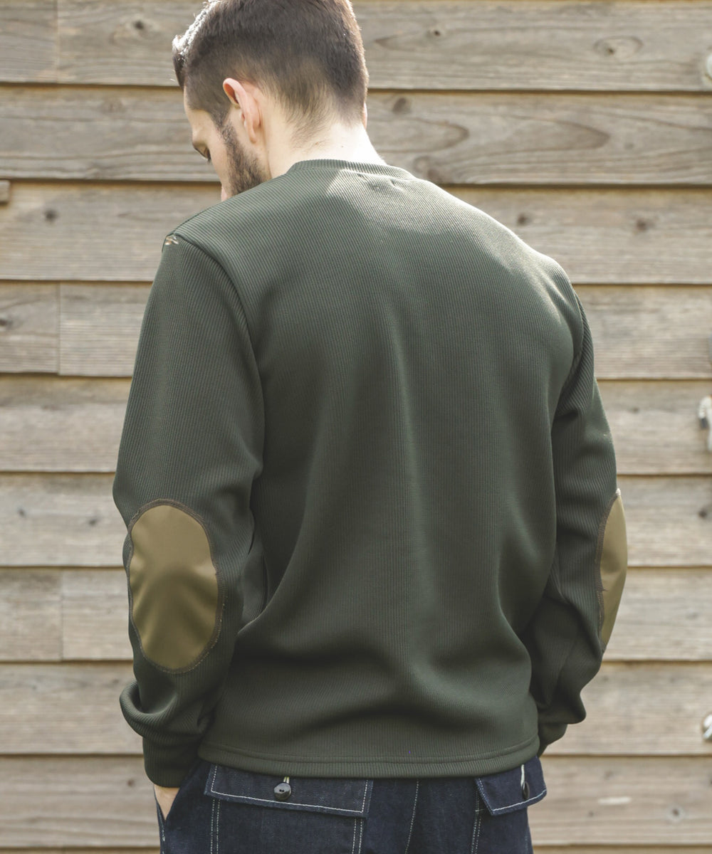 AZE POLYESTER / ELBOW PATCH SHIRT / M253127