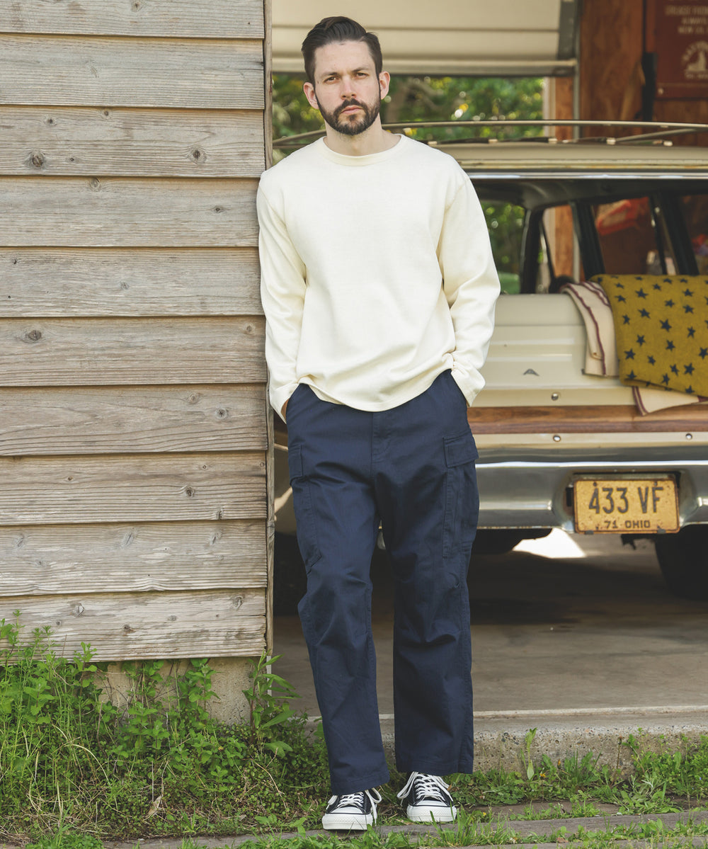 HEAVY-DUTY COTTON / FLAT SEAMER CREW NECK SHIRT / M253130