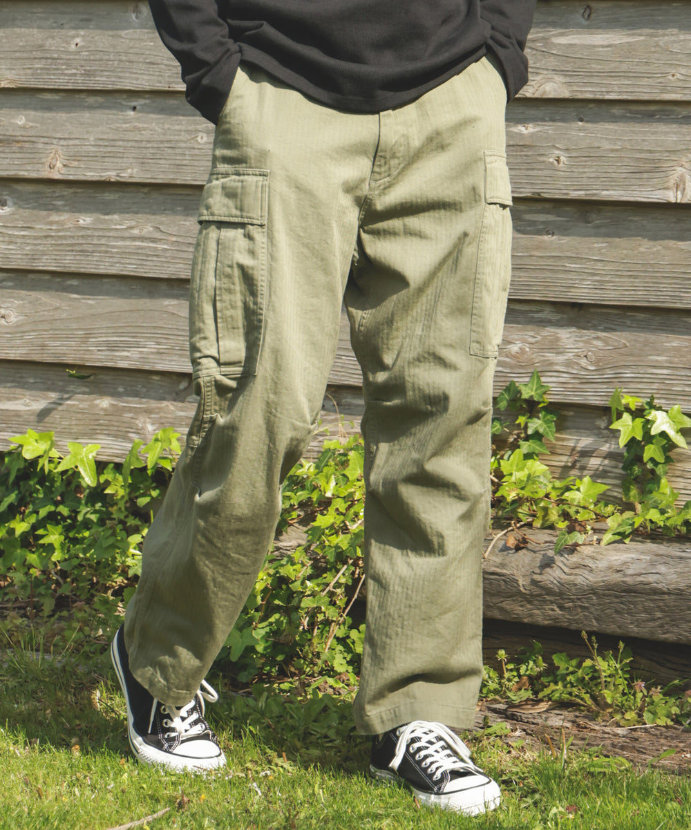 US NAVY HERRINGBONE / M-65 FIELD CARGO PANTS / M253117