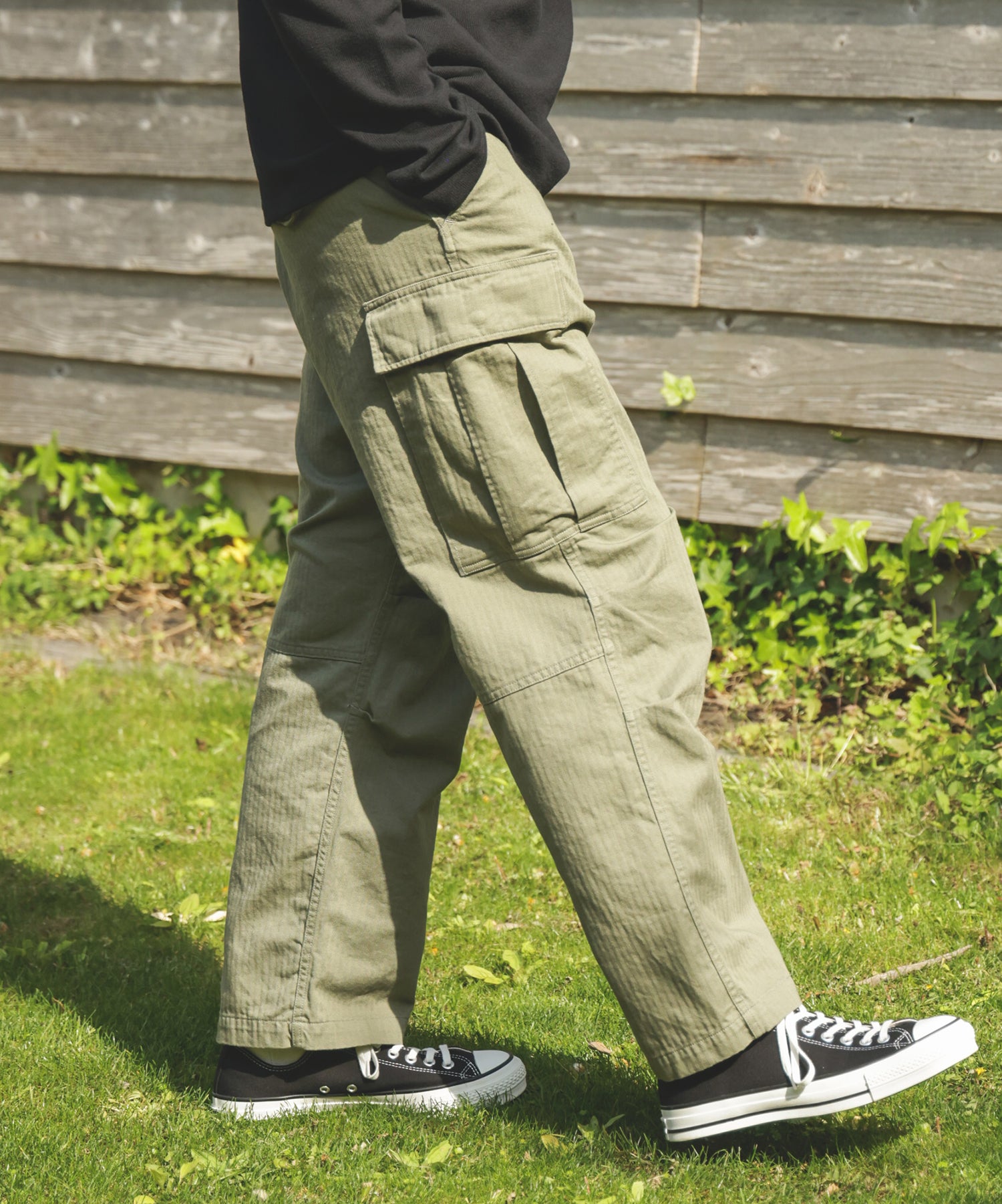 US NAVY HERRINGBONE / M-65 FIELD CARGO PANTS / M253117