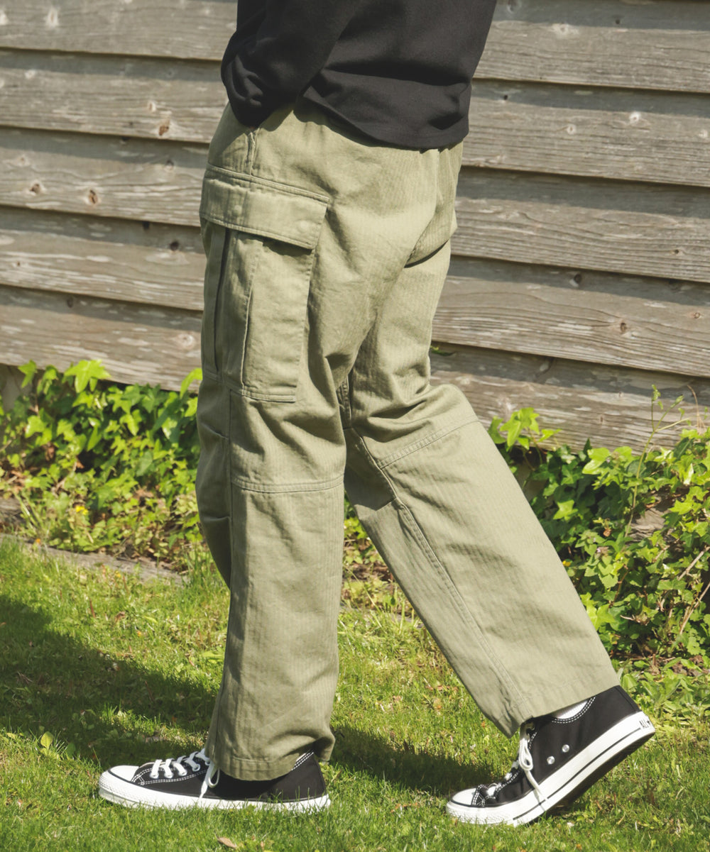 US NAVY HERRINGBONE / M-65 FIELD CARGO PANTS / M253117