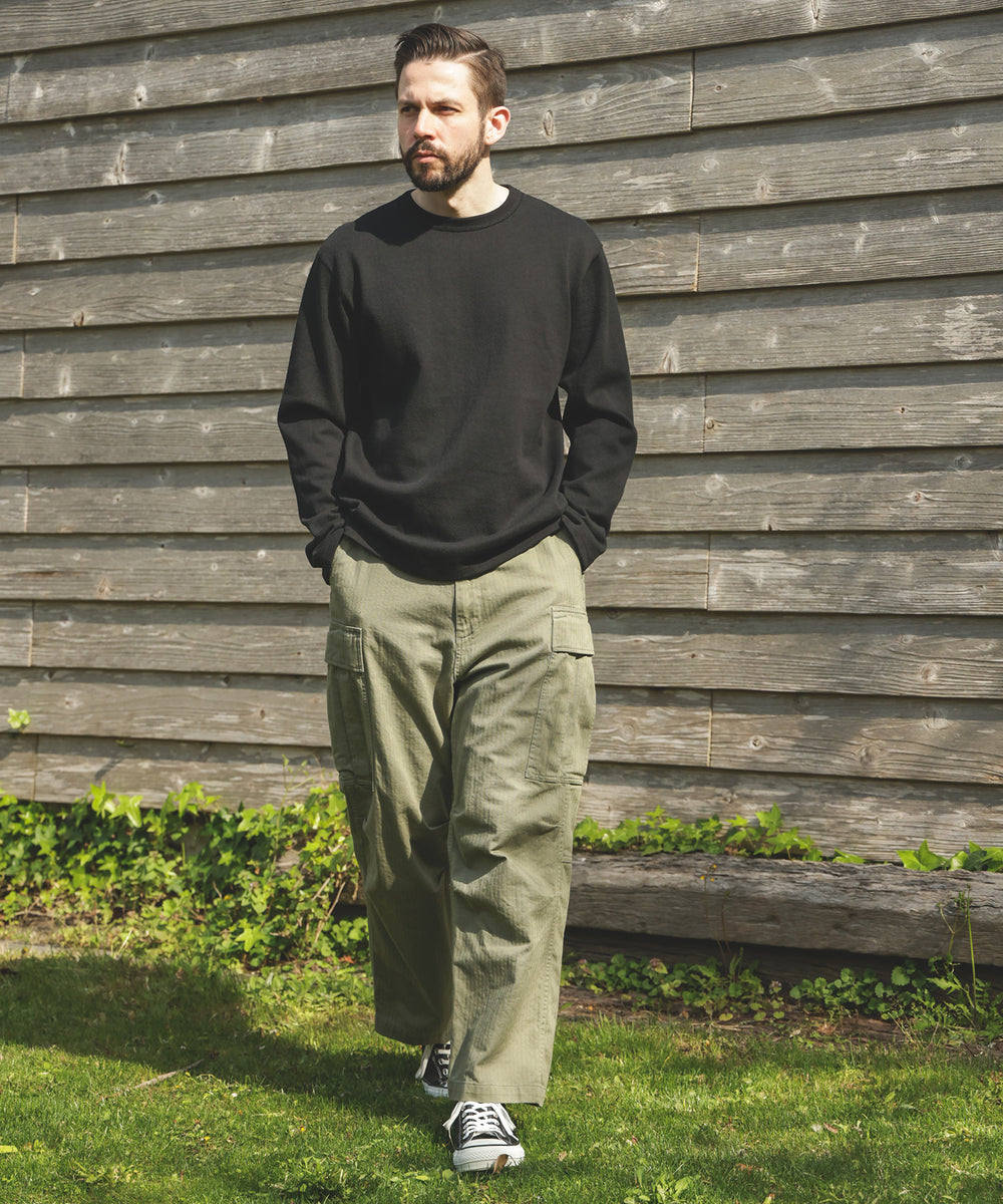 US NAVY HERRINGBONE / M-65 FIELD CARGO PANTS / M253117