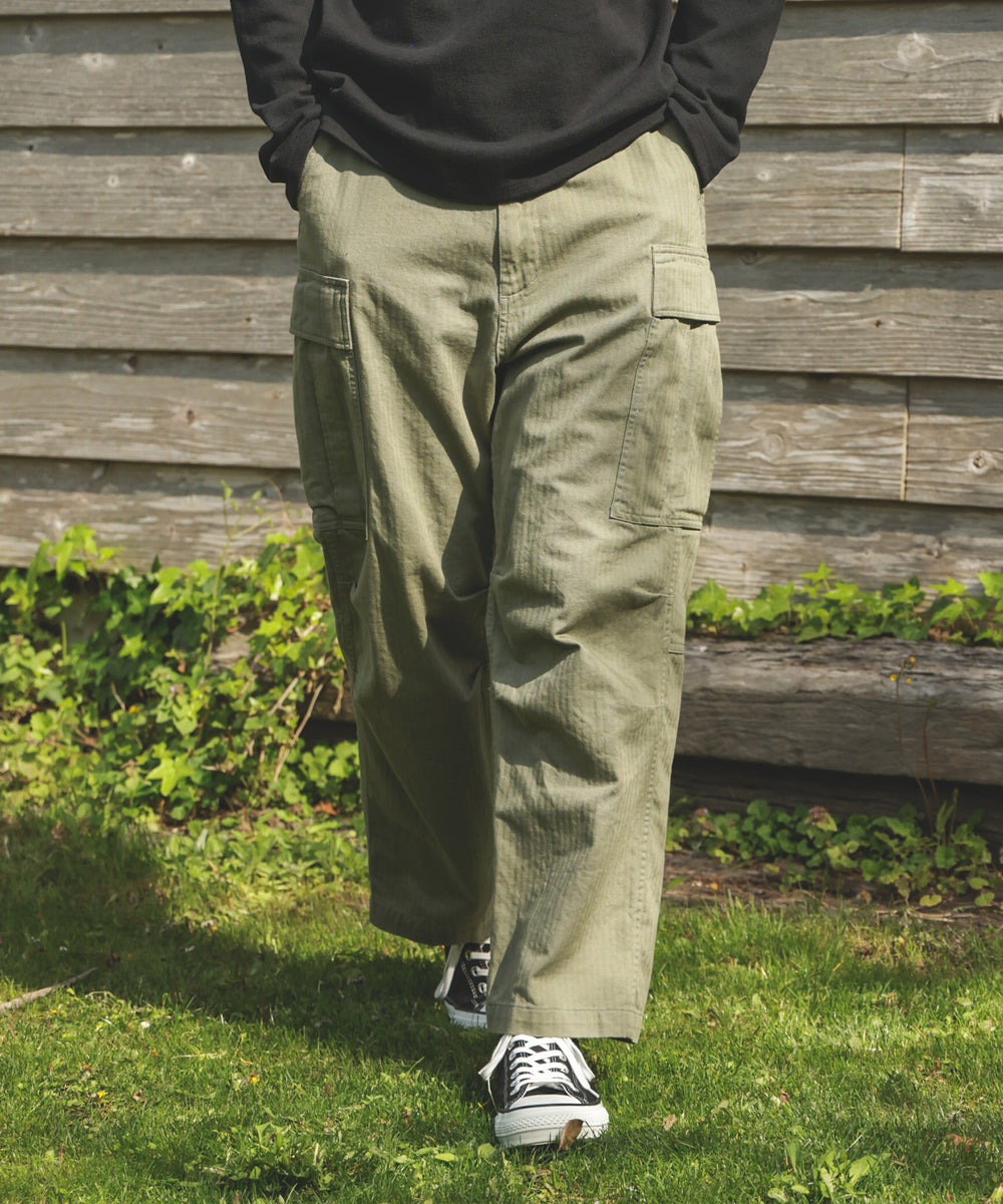 US NAVY HERRINGBONE / M-65 FIELD CARGO PANTS / M253117