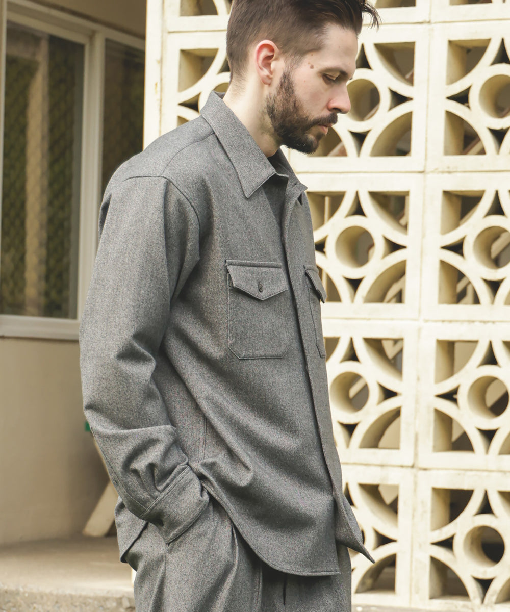 PEACHSKIN STRETCH GABARDINE / CPO SHIRT / M253118