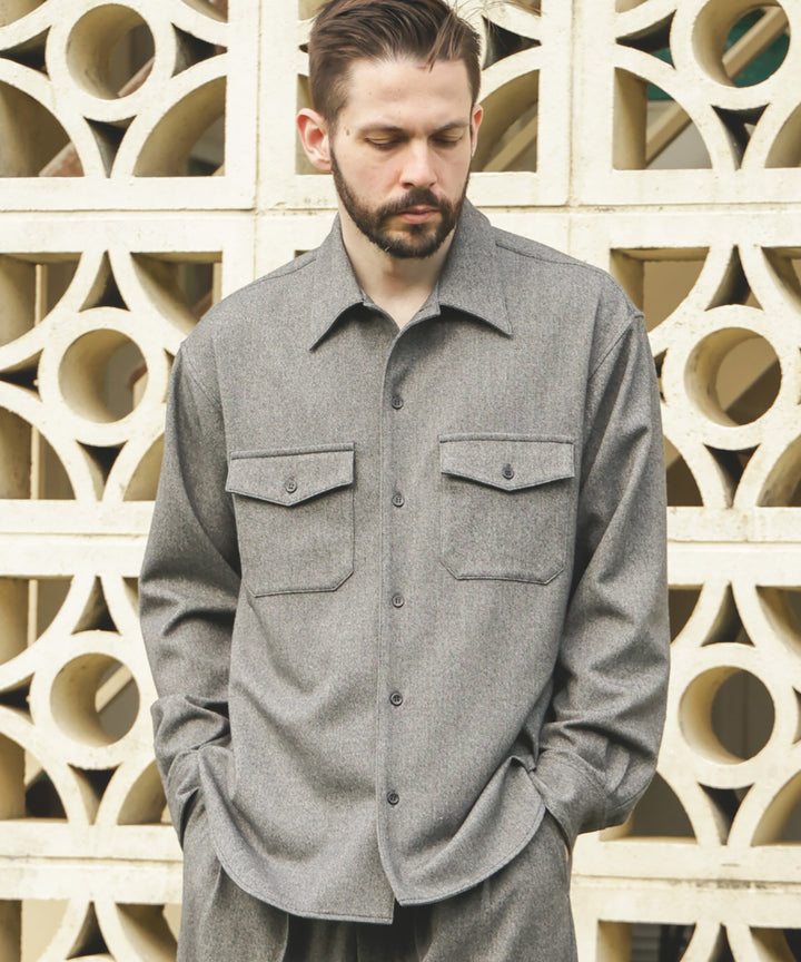 PEACHSKIN STRETCH GABARDINE / CPO SHIRT / M253118