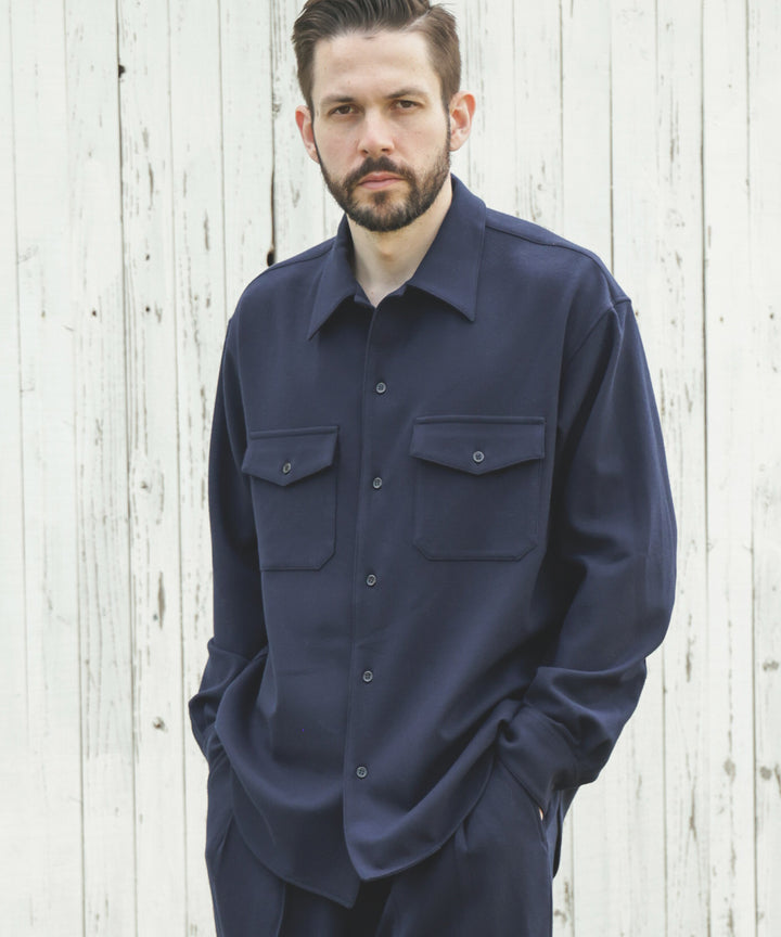 PEACHSKIN STRETCH GABARDINE / CPO SHIRT / M253118