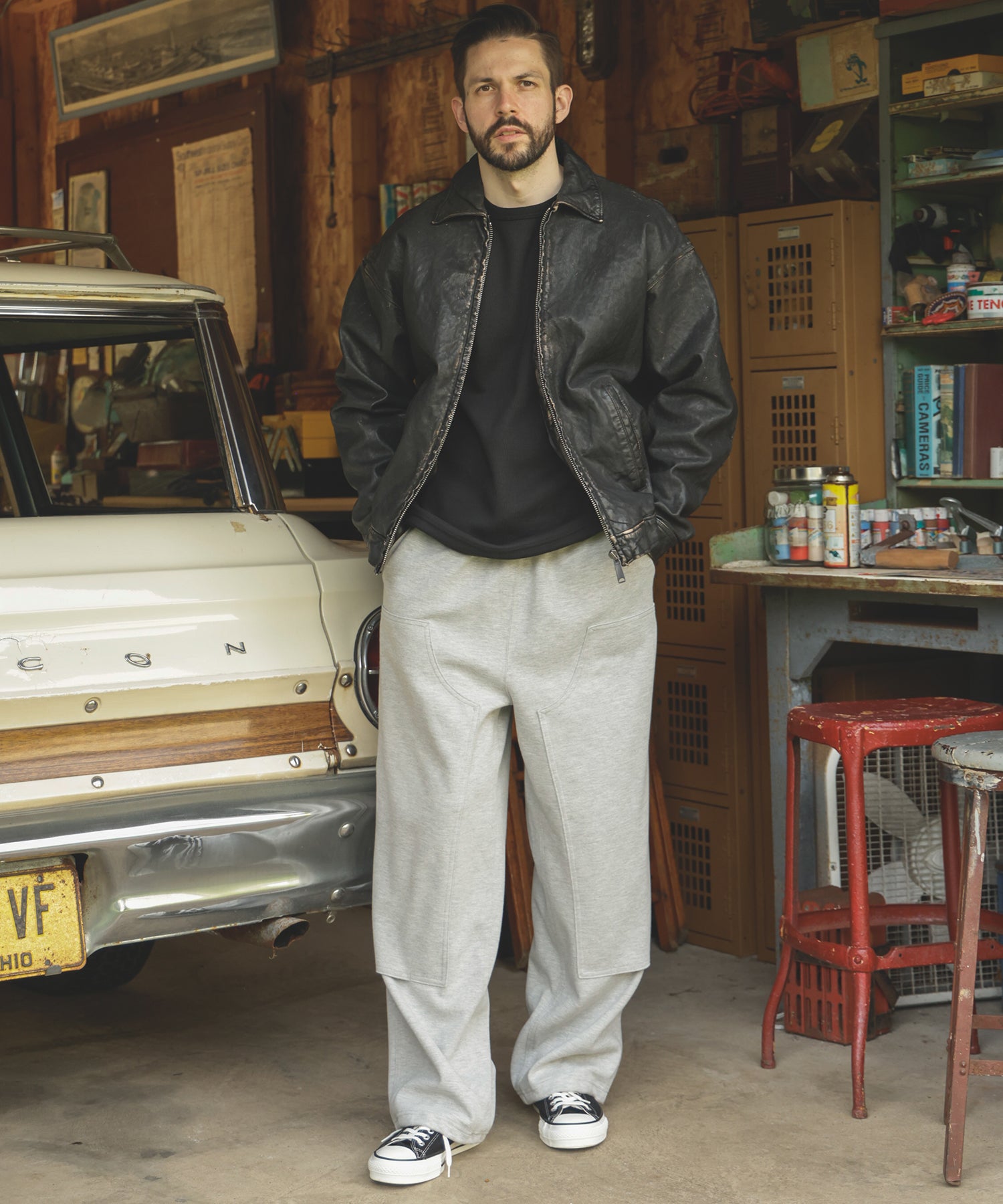 VINTAGE CRAFT SHEEP LEATHER / OVERSIZE RIDERS / M253122 – MR.OLIVE