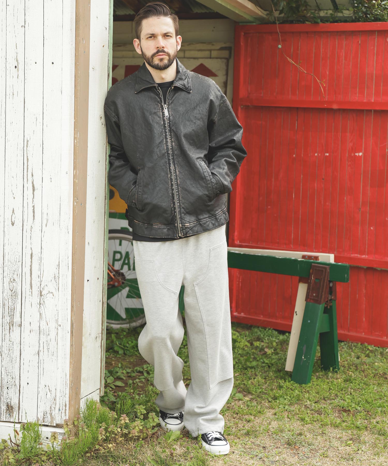 VINTAGE CRAFT SHEEP LEATHER / OVERSIZE RIDERS / M253122 – MR.OLIVE