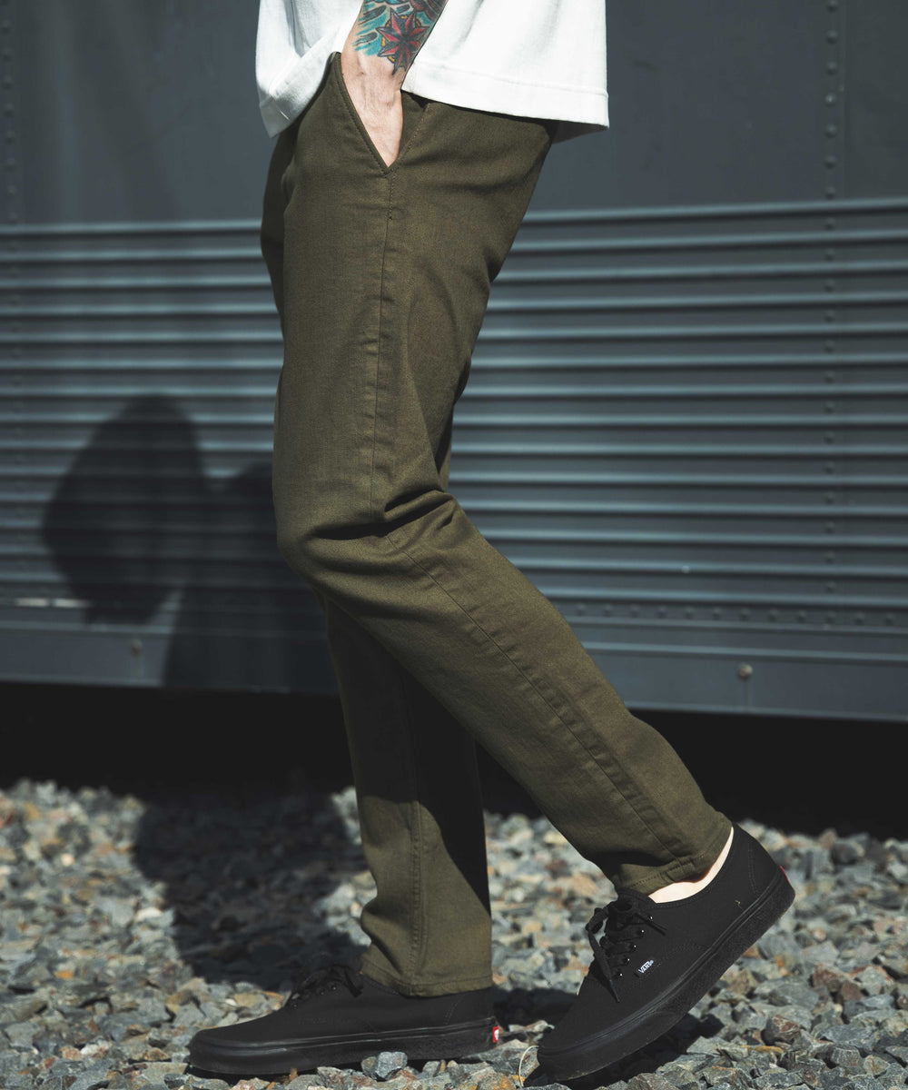 MR.OLIVE / SUPER STRETCH DENIM / SILICON DYED SLIM PANTS