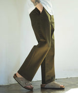 SUPER STRETCH DENIM / SILICON DYED WIDE STRAIGHT PANTS / M233107