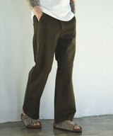 SUPER STRETCH DENIM / SILICON DYED WIDE STRAIGHT PANTS / M233107