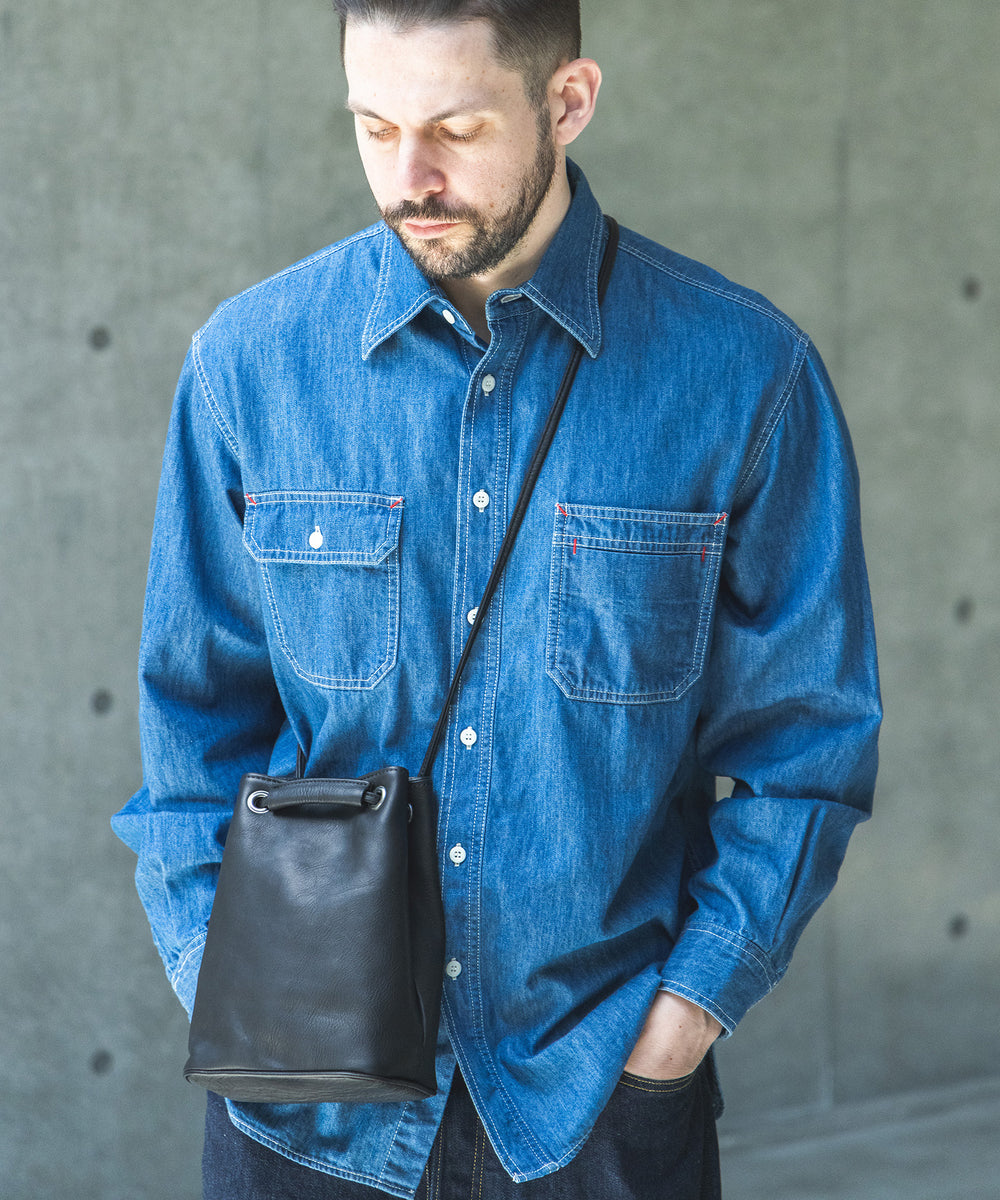 【一部予約商品】IMPERMA-LEATHER / 2WAY SMALL CYLINDER BAG / ME653