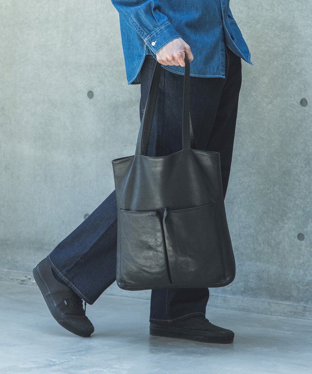 【予約商品】IMPERMA-LEATHER / GUSSET POCKET TOTE BAG / ME651