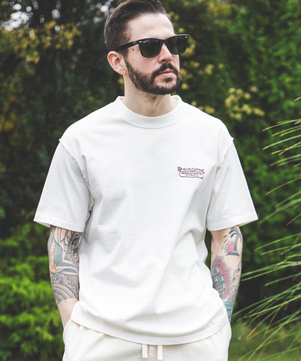USED 17/1 EMERALD COTTON / EMBROIDERY S/S T-SHIRT