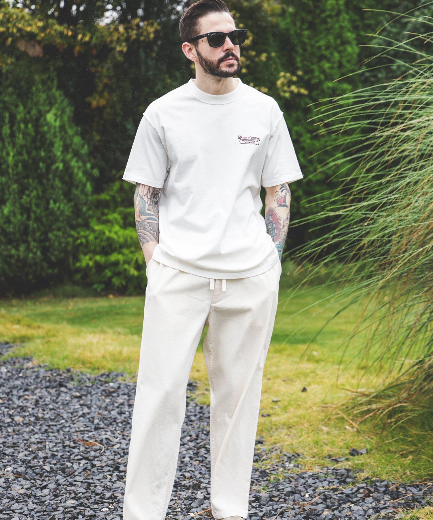 USED 17/1 EMERALD COTTON / EMBROIDERY S/S T-SHIRT