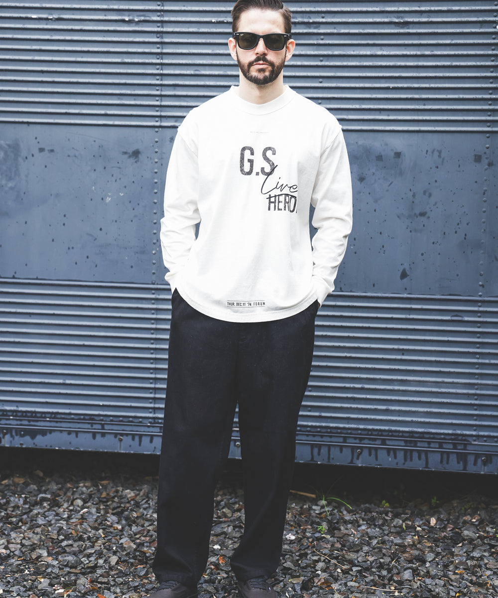 USED 17/1 EMERALD COTTON / GSH PRINT L/S T-SHIRT