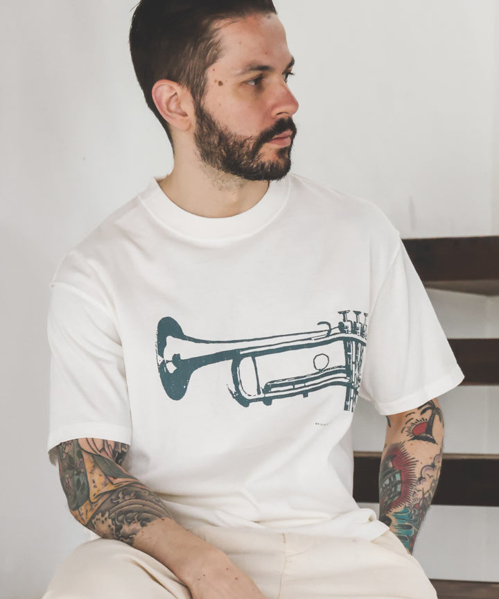 USED 17/1 EMERALD COTTON / TRUMPET S/S T-SHIRT