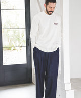 USED 17/1 EMERALD COTTON / EMBROIDERY L/S T-SHIRT