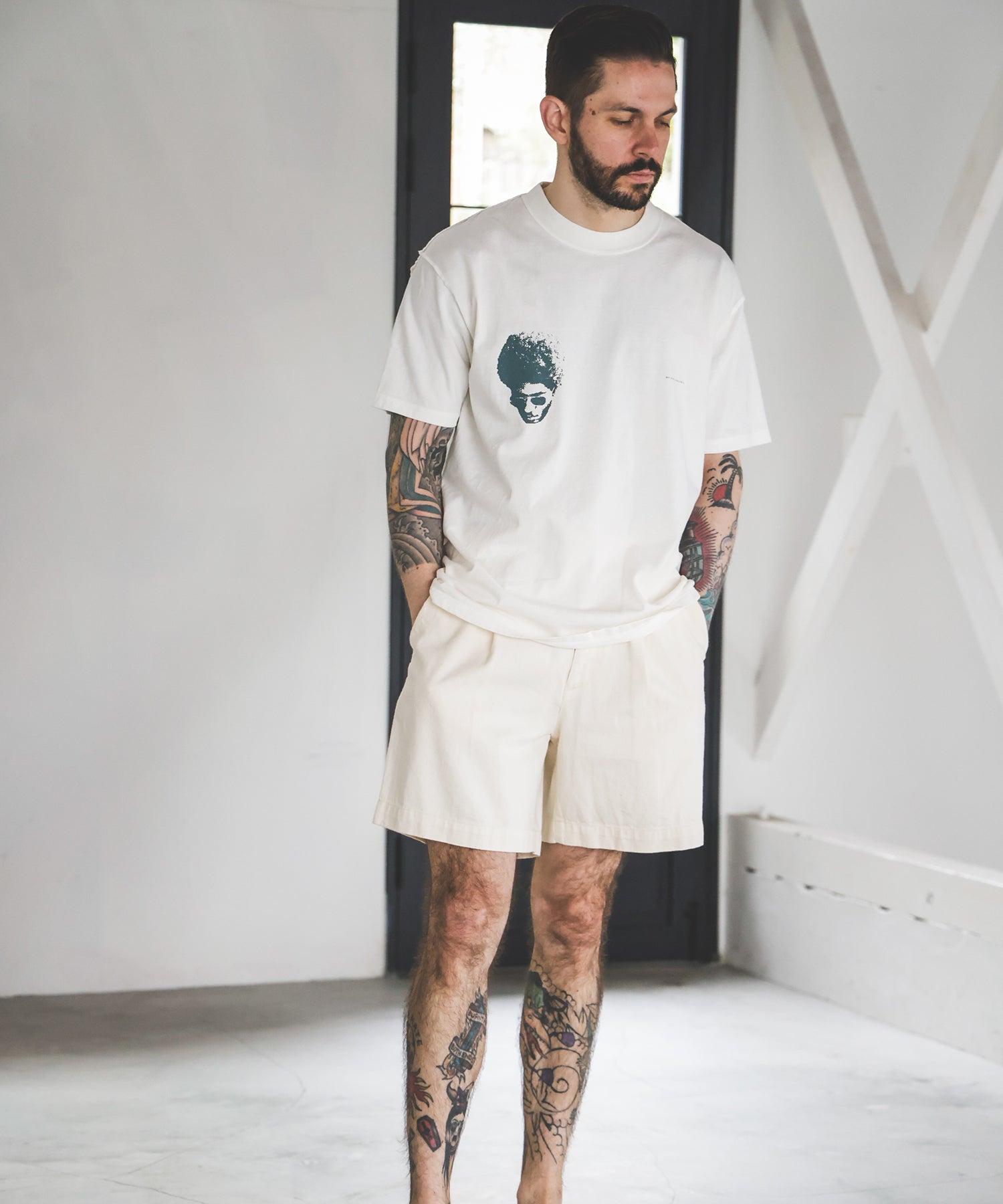USED 17/1 EMERALD COTTON / AFRO S/S T-SHIRT