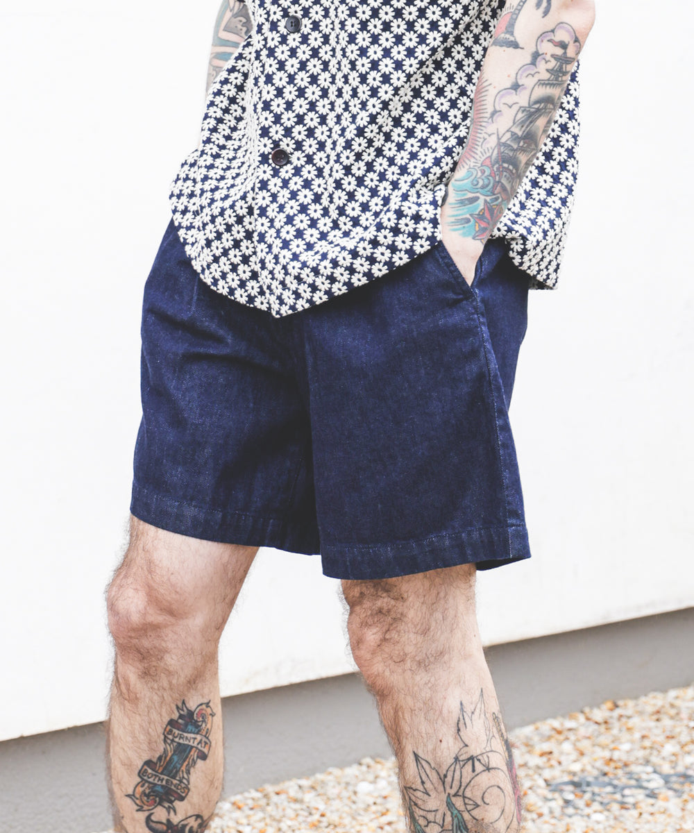RINSE WASH 8oz DENIM / ONE TACK SHORTS