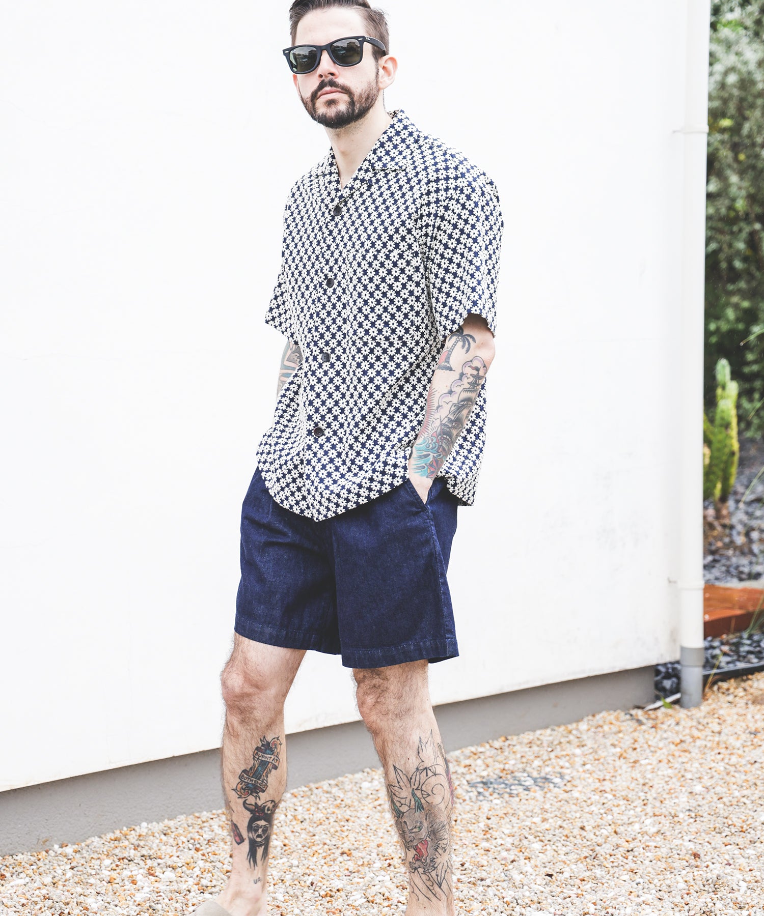 RINSE WASH 8oz DENIM / ONE TACK SHORTS
