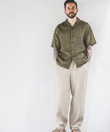 L/R CIRCLE BATIK PATTERN / OPEN COLLAR SHIRT