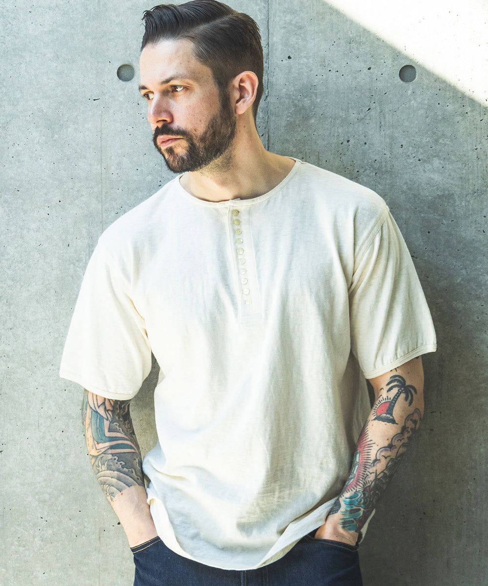 【予約商品】VINTAGE CALIFORNIA COTTON / 10-BUTTON HENLEY NECK SHIRT / M261138