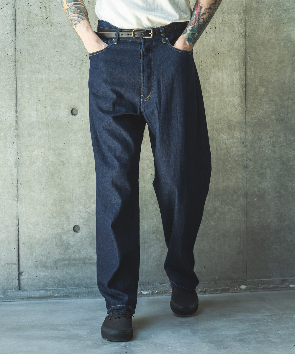 【予約商品】RINSE WASH 8oz DENIM / WASHED WIDE STRIGHT PANTS / M261104