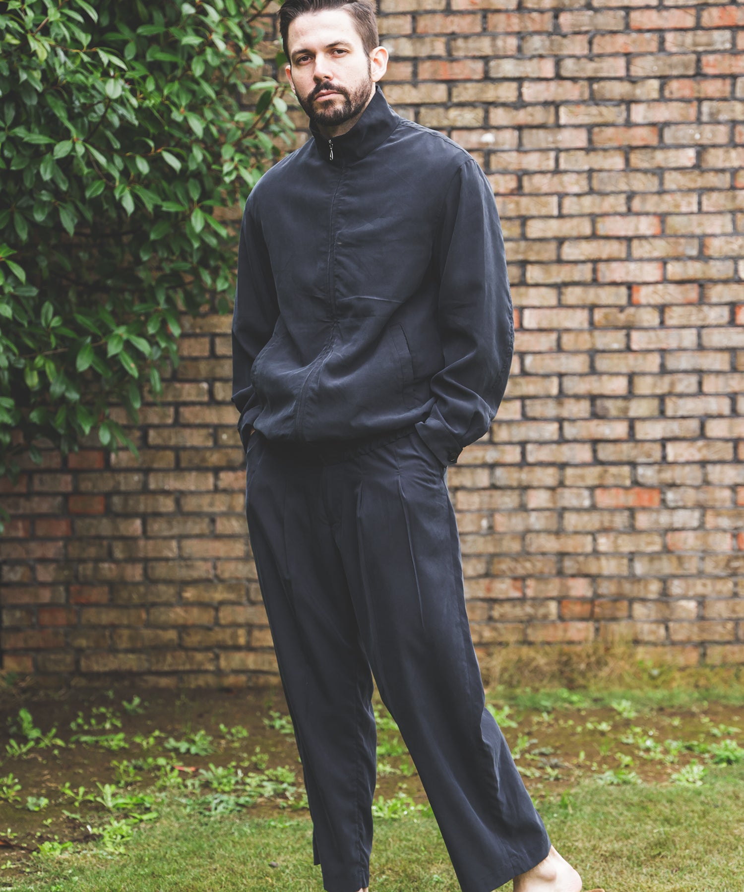T/R POWDER CLOTH / TRACK JACKET