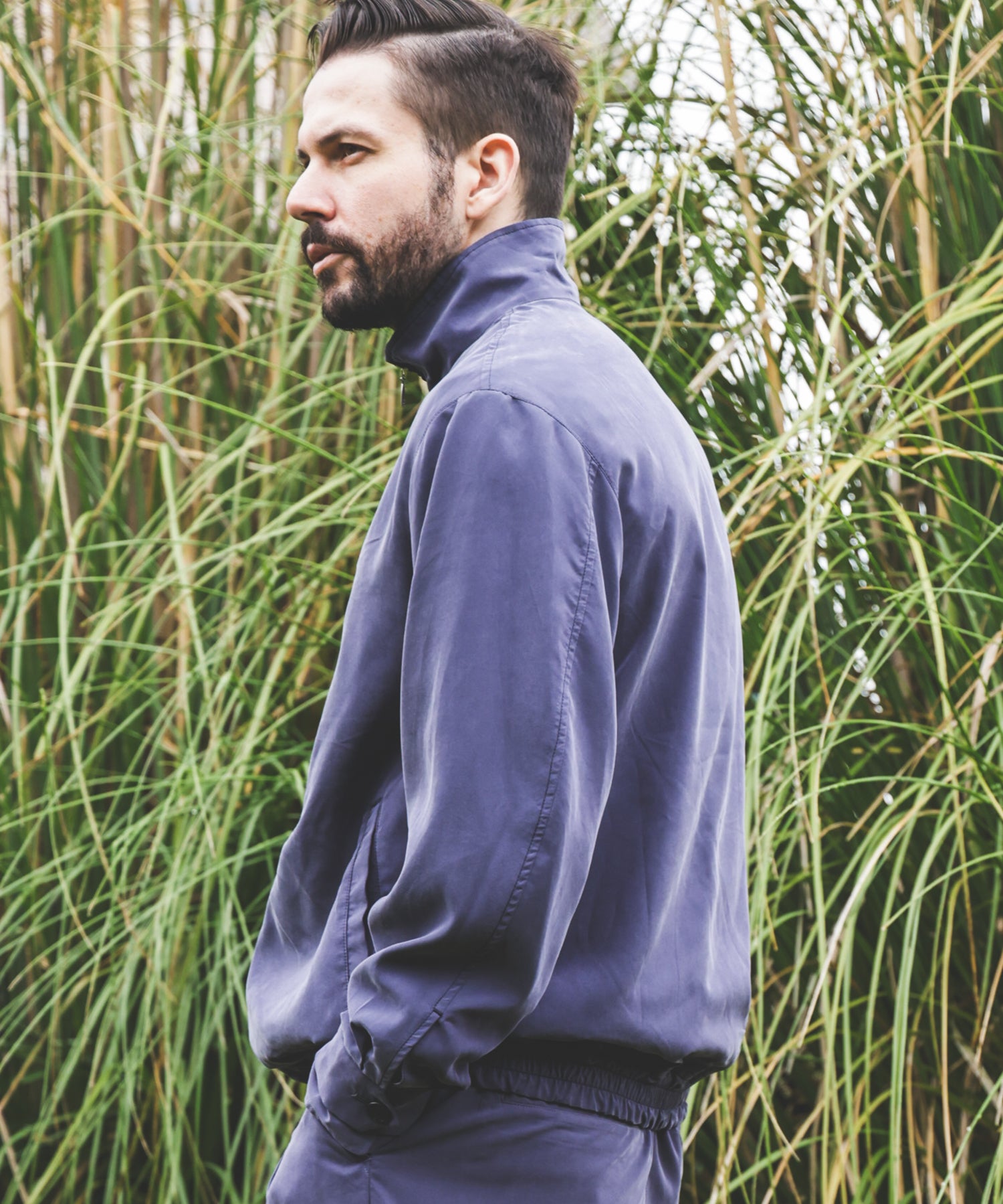 T/R POWDER CLOTH / TRACK JACKET