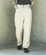 【予約商品】RINSE WASH 8oz DENIM / BELTED RELAX TAPERED PANTS / M261103