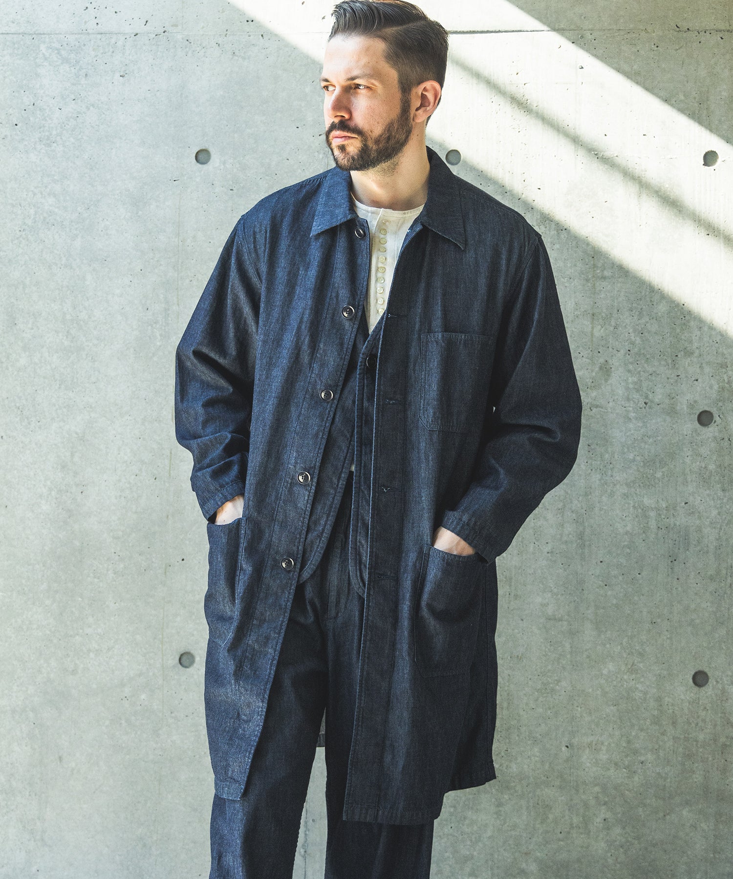 【予約商品】RINSE WASH 6oz SUPER LIGHT DENIM / UTILLITY COAT / M261105