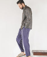 L/R CIRCLE BATIK PATTERN / SQUARE CUT REGULAR COLLAR SHIRT