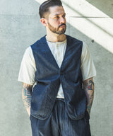 【予約商品】RINSE WASH 6oz SUPER LIGHT DENIM / ONE BUTTON VEST / M261111