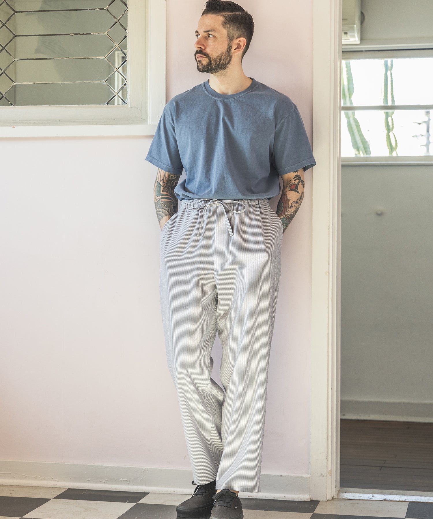 LOOP-WHEELED PLAIN KNIT / USED ONE POINT T-SHIRT