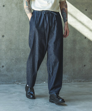 RINSE WASH 6oz SUPER LIGHT DENIM / DRAWSTRING TAPERED PANTS / M261112