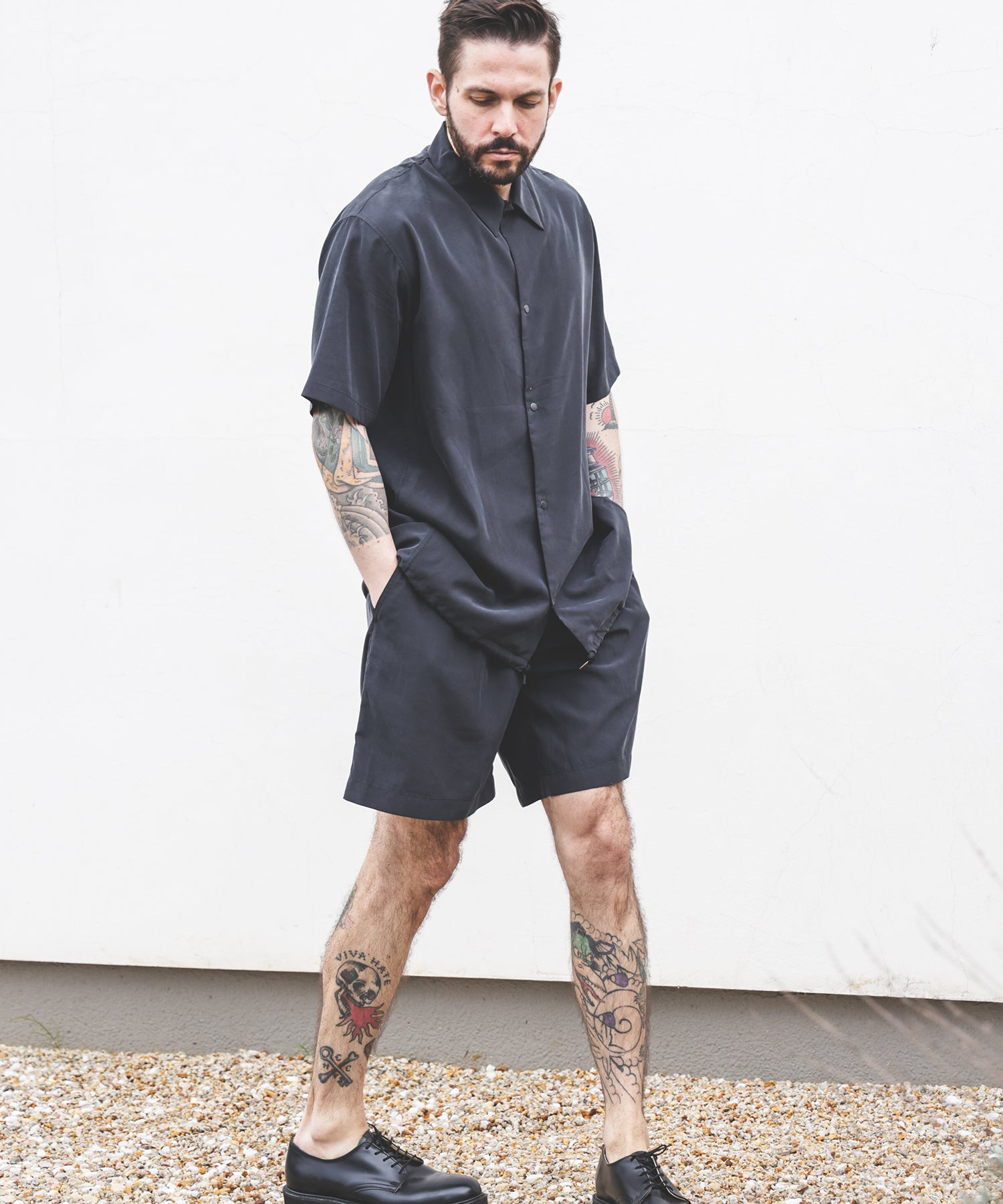 T/R POWDER CLOTH / SHORT SLEEVE COACH SHIRT