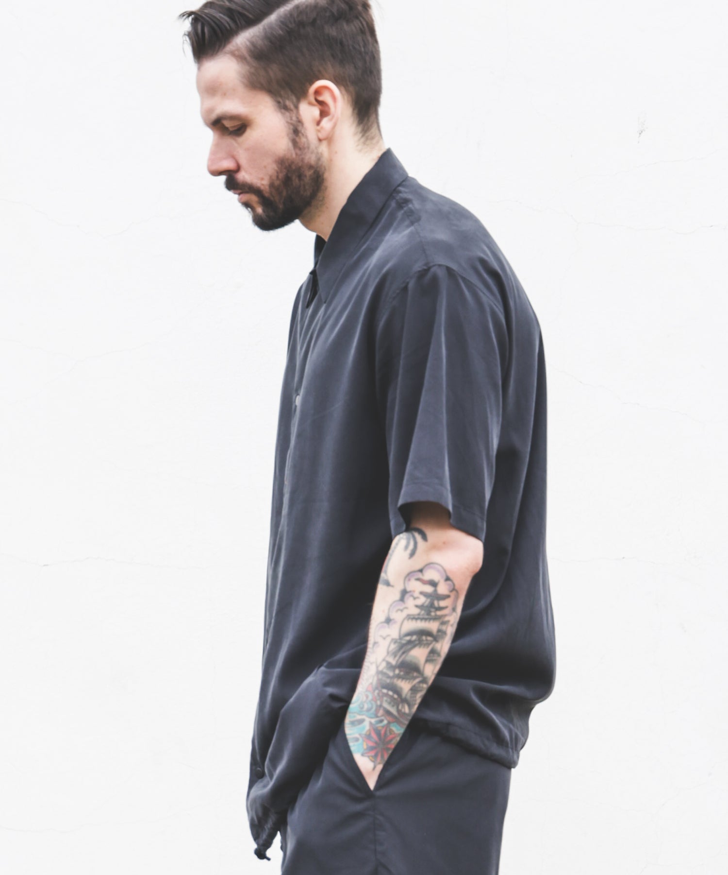 T/R POWDER CLOTH / SHORT SLEEVE COACH SHIRT