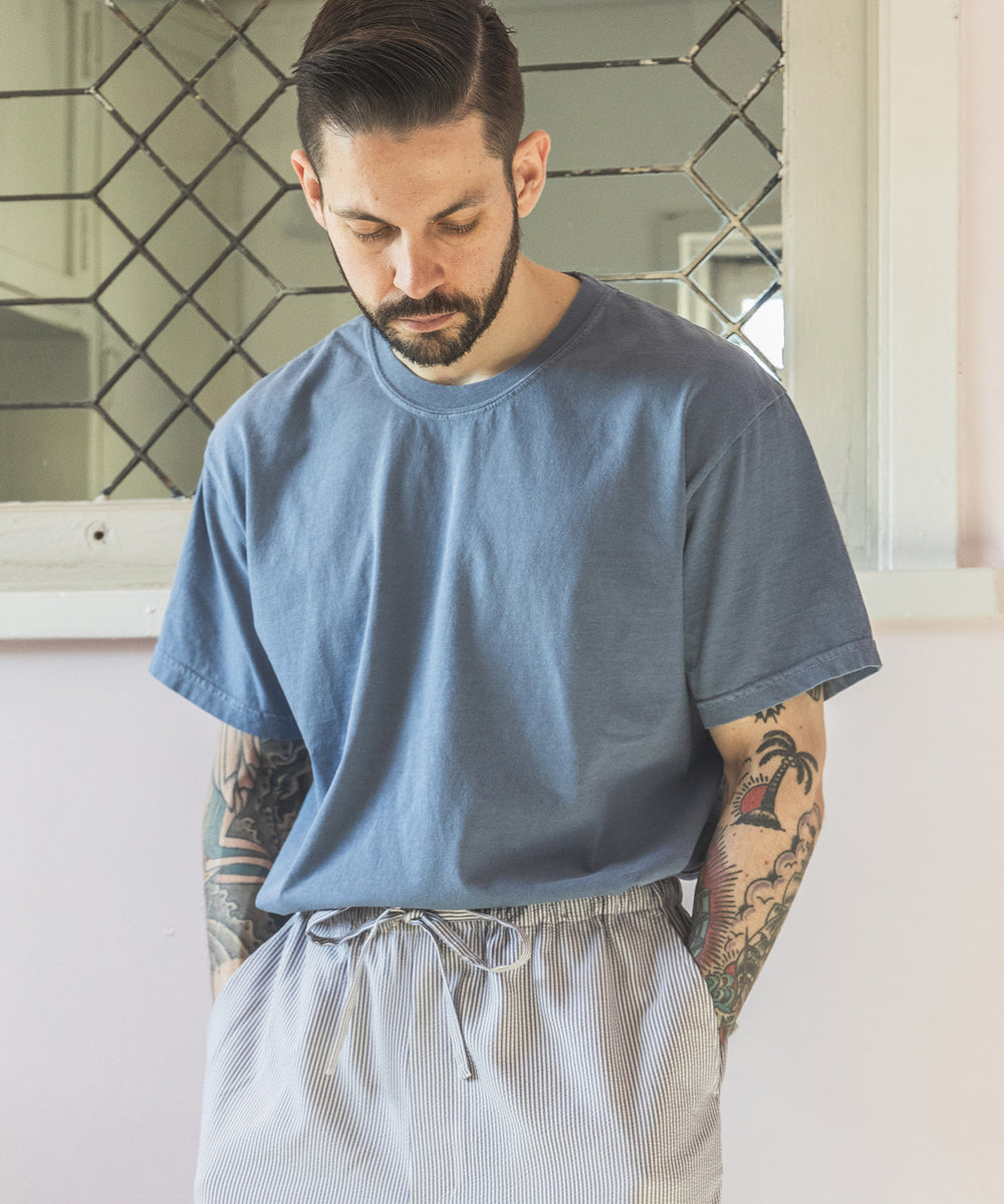 LOOP-WHEELED PLAIN KNIT / USED ONE POINT T-SHIRT