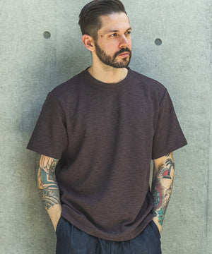 POLYESTER HEMP JERSEY  / CREW NECK T-SHIRT / M261136
